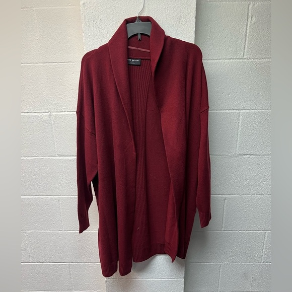 Lane Bryant Sweaters - Lane Bryant Deep Red Open Front Cardigan Sweater